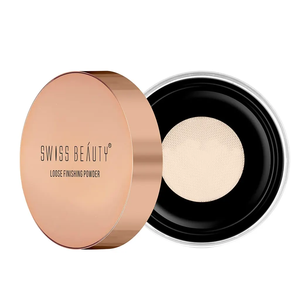 Swiss Beauty Ultra Fine Loose Finish Compact Powder Primer For Porcelain Smooth Skin All Skin Types N05 Ivory 8G