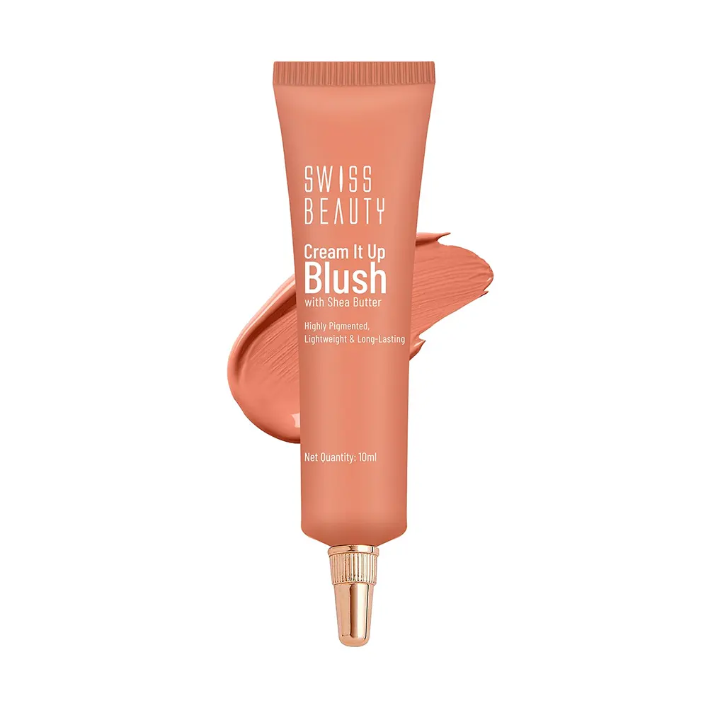 Swiss Beauty Cream It Up Blush With Shea Butter Highly Pigmented Lightweight & Long Lasting 04 Copper Cheeks 10G