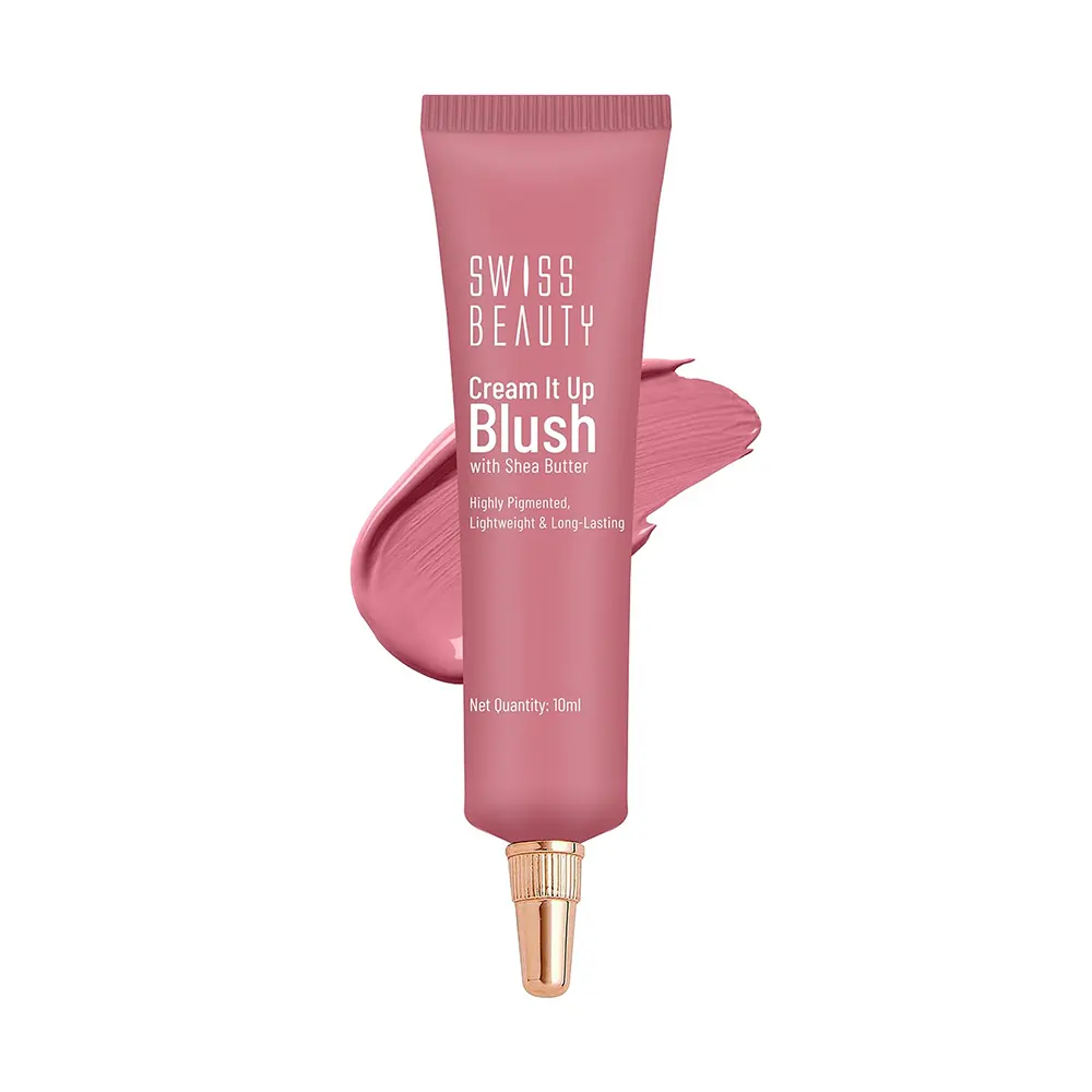 Swiss Beauty Cream It Up Blush With Shea Butter Highly Pigmented Lightweight & Long Lasting 05 Cheek O Pink 10G