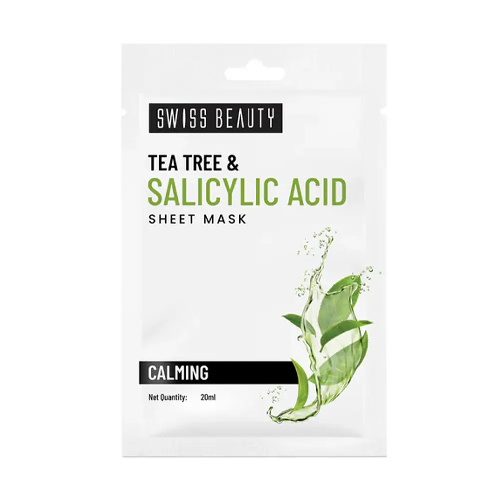 Swiss Beauty Tea Tree & Salicylic Acid Sheet Mask Calming 20Ml