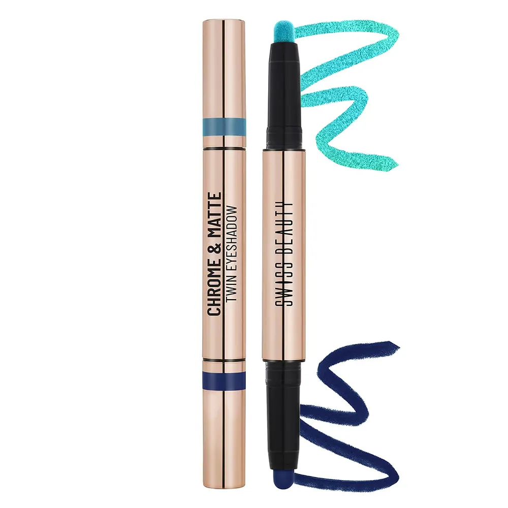 Swiss Beauty Chrome & Matte Twin Eyeshadow 02 Aqua Moon 2G