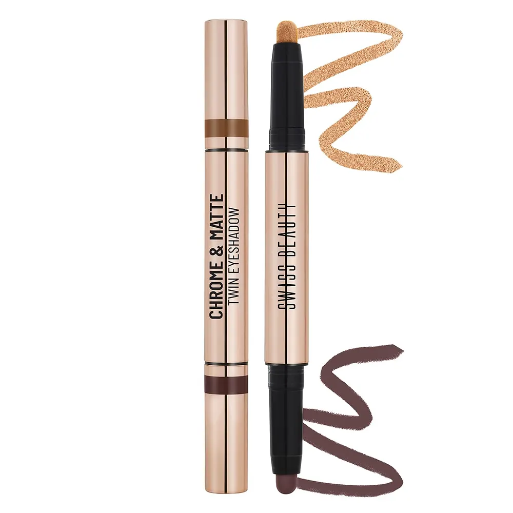 Swiss Beauty Chrome & Matte Twin Eyeshadow 03 Cinnamon Crush 2G