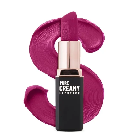 Swiss Beauty Pure Creamy Lipstick Rich Colour Smooth Glide With Vitamin E-09 Fuchsia Fun 4G