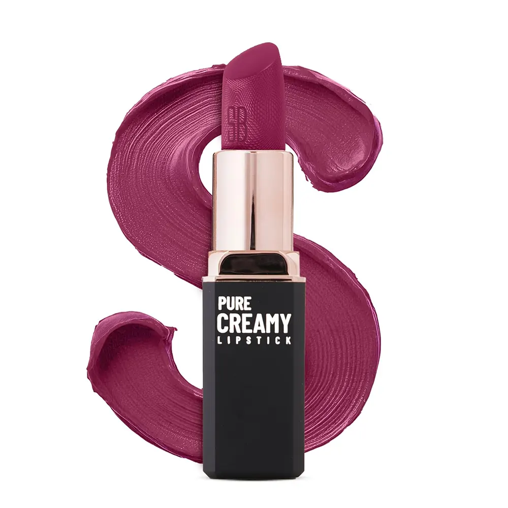 Swiss Beauty Pure Creamy Lipstick Rich Colour Smooth Glide With Vitamin E-10 Hottie Pink 4G