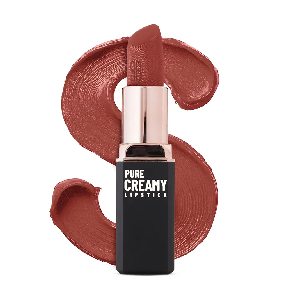 Swiss Beauty Pure Creamy Lipstick Rich Colour Smooth Glide With Vitamin E-11 Choco Brown 4G