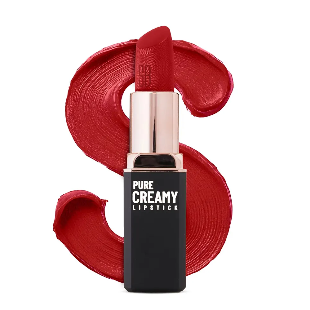 Swiss Beauty Pure Creamy Lipstick Rich Colour Smooth Glide With Vitamin E-14 Chilli Red 4G