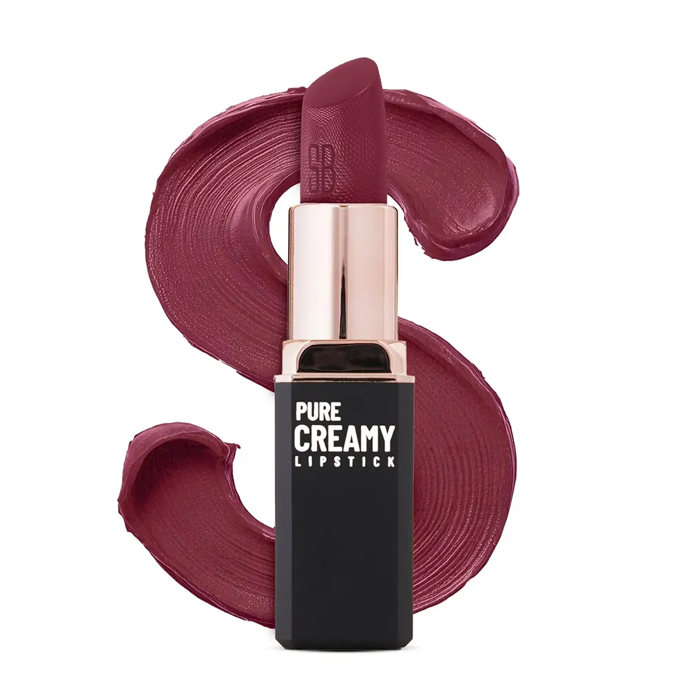Swiss Beauty Pure Creamy Lipstick Rich Colour Smooth Glide With Vitamin E-16 Maroon Marlot 4G