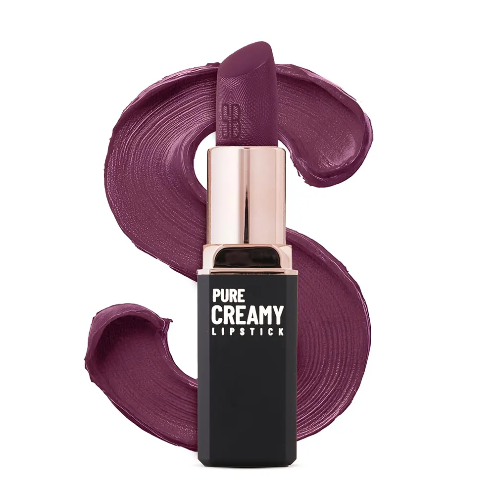 Swiss Beauty Pure Creamy Lipstick Rich Colour Smooth Glide With Vitamin E-18 Wine & Fine 4G