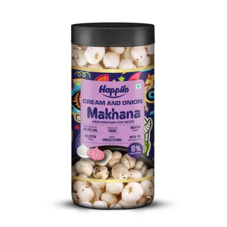 HAPPILO CREAM AND ONION MAKHANA 80G