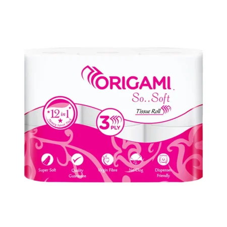 Origami So Soft Tissue  Roll 3 Ply 12 In 1