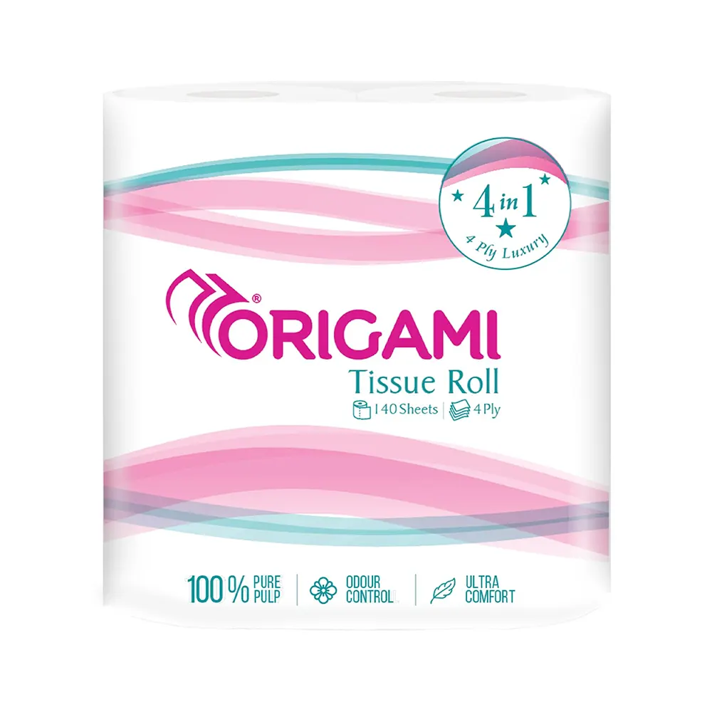 Origami Tissue Roll 140 Sheets 4Ply