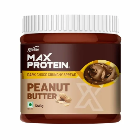 Rite Bite Max Protein Dark Choco Crunchy Spread Peanut Butter 340G