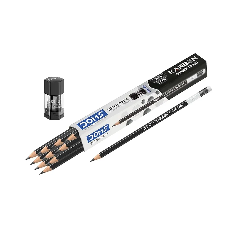 Doms Karbon Eraser Tipped Super Dark Eraser Tipped 8776 20N