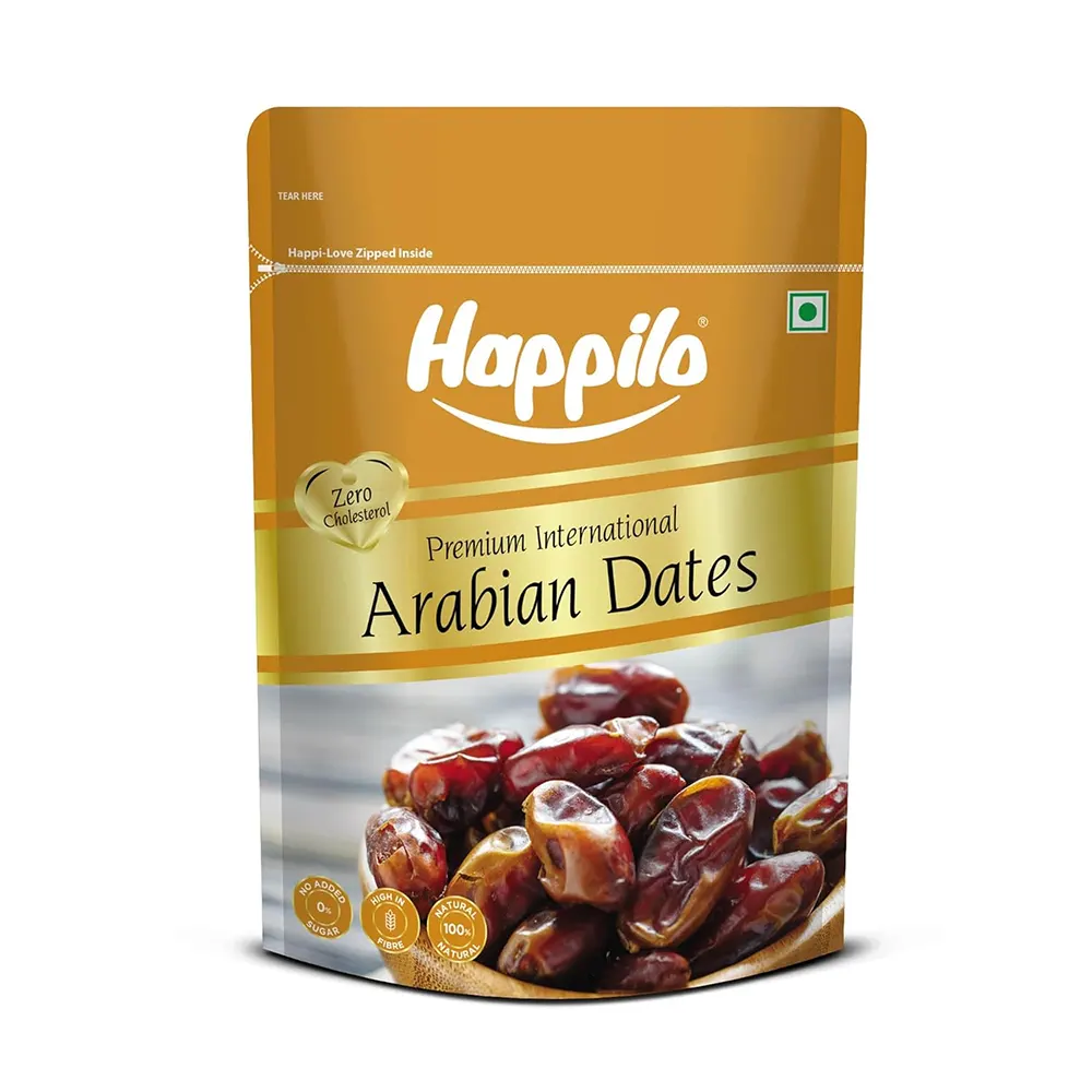 Happilo Zero Cholesterol Arabian Dates 500G.