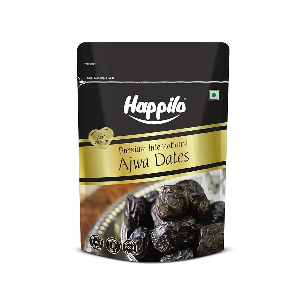 Happilo Zero Cholesterol Ajwa Dates500G.