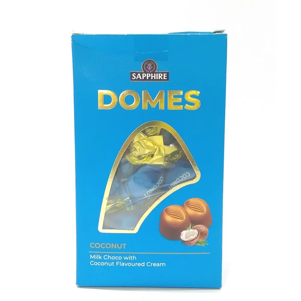 Sapphire Domes Coconut Milk Choco With Coconut Flavoured Cream 455G