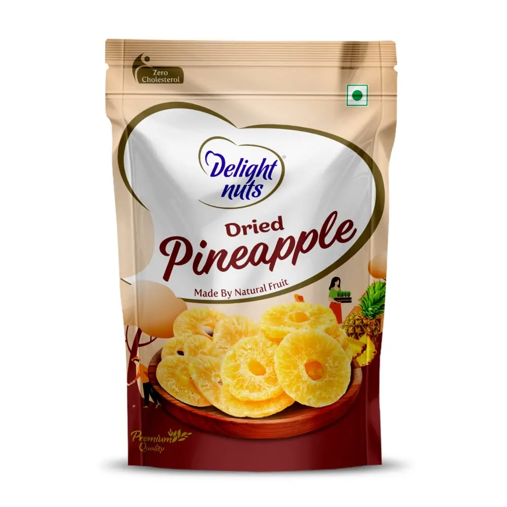 Delight Nuts Dried Pineapple Made By Natural Fruit 200G