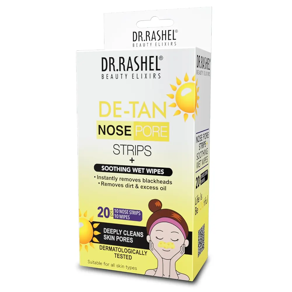 Dr Rashel Beauty Elixirs De Tan Nose Pore Strips Deeply Clean Pore Skin Suitable For All Skin Types 10Strips