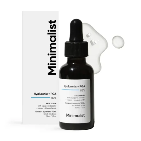 MINIMALIST SKIN SCIENCE HYALURONIC + PGA 02% FACE SERUM HYDRATES AND PREVENTS TEWL FOR ALL SKIN TYPES 30ML