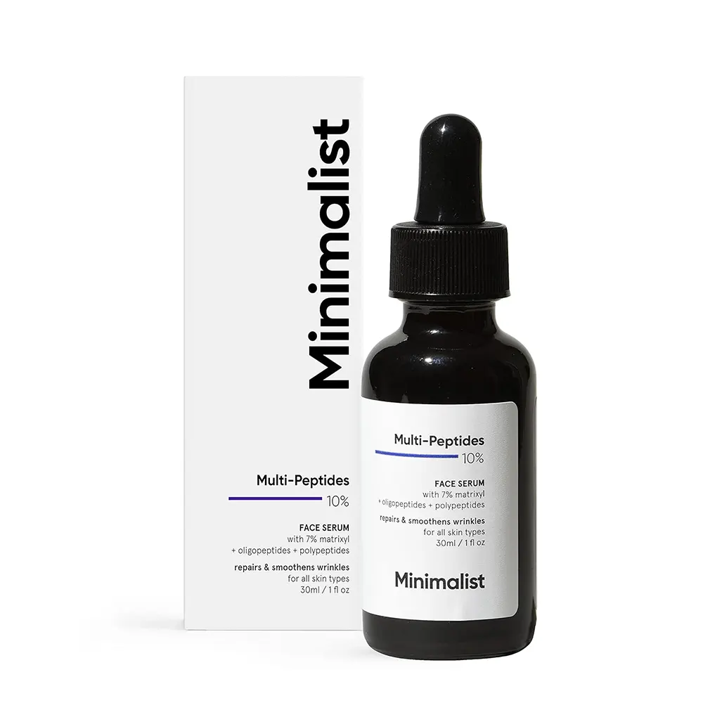 Minimalist Skin Science Multi-Peptides 10% Face Serum With 7%Matrixyl Repairs & Smoothes Wrinkles For All Skin Types 30Ml