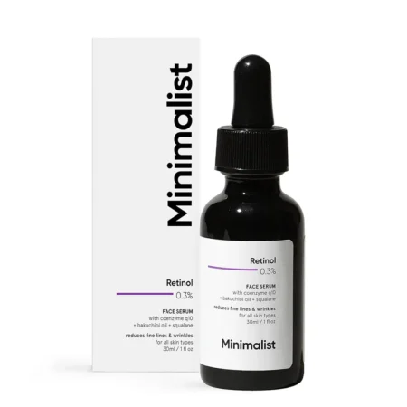 Minimalist Skin Science Retinol 0.3% Face Serum Reduces Fine Lines & Wrinkles For All Skin Types 30Ml