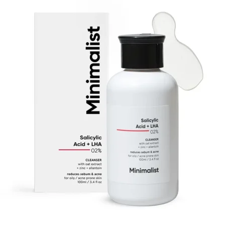 Minimalist Skin Science Salicylic Acid + Lha 02% Cleanser Reduce Sebum And Acne For Oily Combination Acne Prone Skin 100Ml