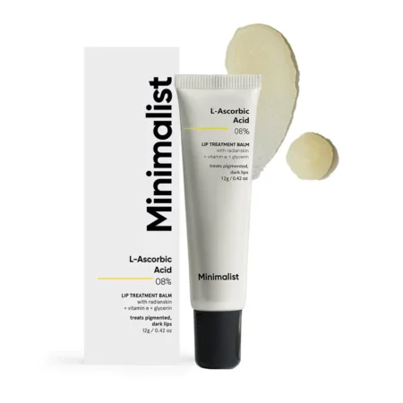 MINIMALIST SKIN SCIENCE L-ASCORBIC ACID 08% LIP TREATMENT BALM TREATS PIGMENTED DARK LIPS 12G