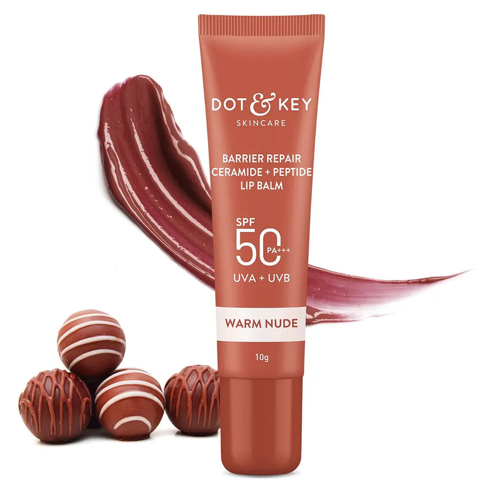 Dot & Key Barrierrepair Ceramide + Peptide Lip Balm Spf 50 Pa+++ Uva + Uvb Warm Nude 10G