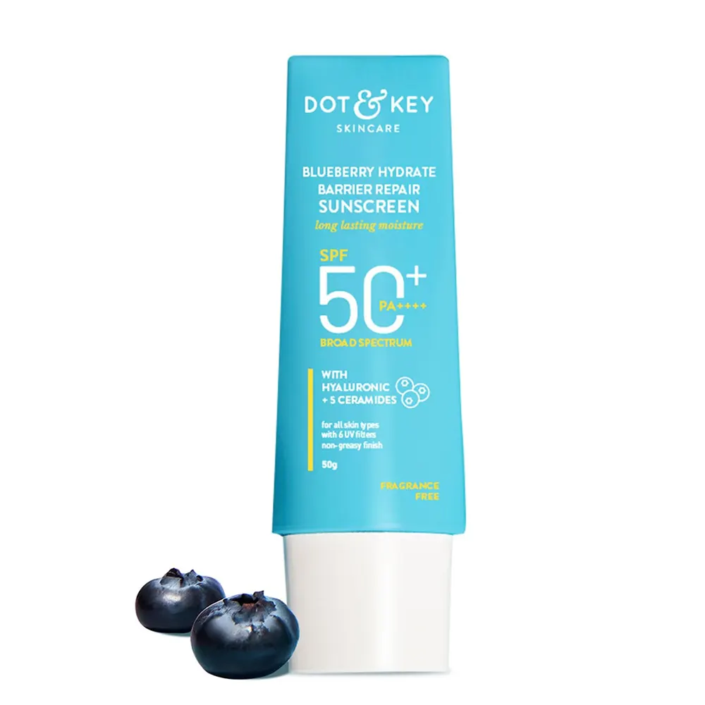 Dot & Key Skin Care Blueberry Hydrate Barrier Repair Sunscreen Long Lasting Moisture Spf 50+ Pa++++ Broad Spectrum 50G