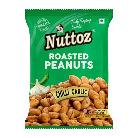 Nuttoz Roasted Peanuts Chilli Garlic 140G