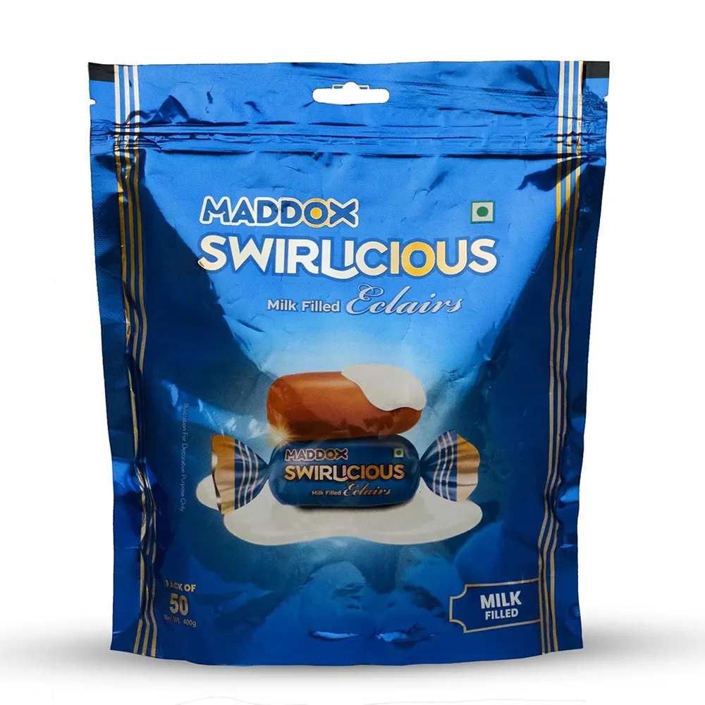 Maddox Swirlicious Milk Filled Eclairs 400G Pouch
