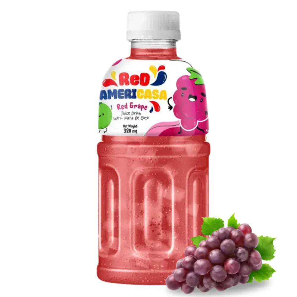Red Americasa Red Grape Juice Drink With Nata De Coco 320Ml