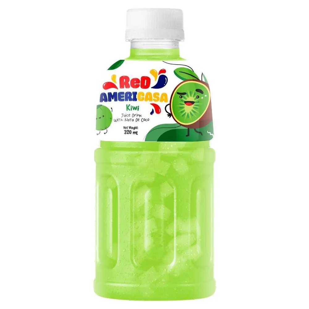 Red Americasa Kiwi Juice Drink With Nata De Coco 320Ml