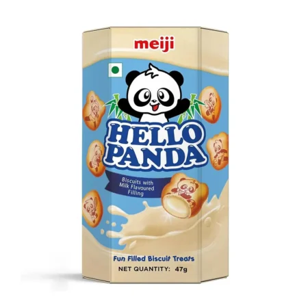 Meiji Hello Panda Biscuit With Filled Milk Flavoured 42G