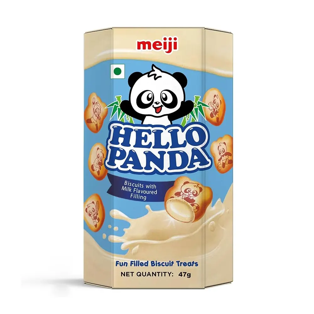 Meiji Hello Panda Biscuit With Filled Milk Flavoured 42G