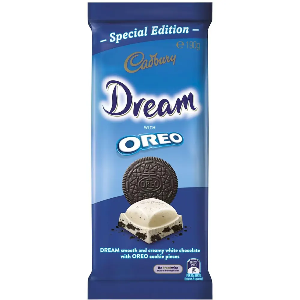 Cadbury Dream With Oreo Smooth & Creamy White Chocolate With Oreo Biscuit Pieces Chocolate 170G