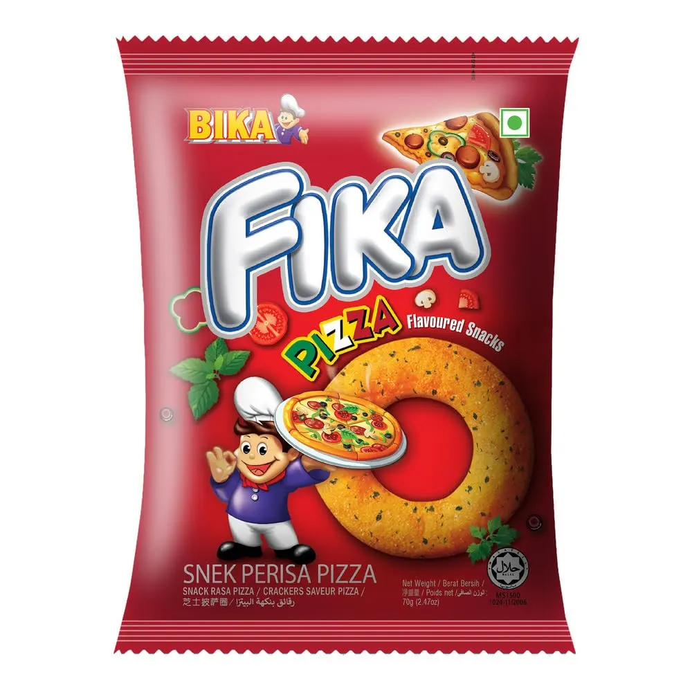 Bika Fika Pizza Flavoured Snacks 70G