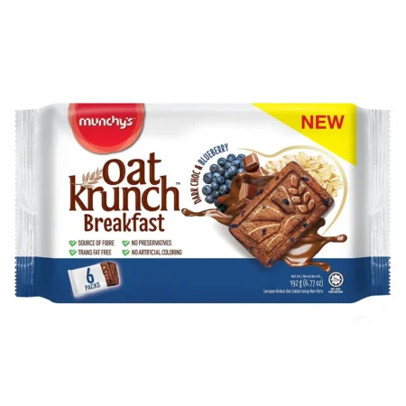 Munchy'S Oat Krunch Breakfast Dark Choc & Blueberry Cookies 192G