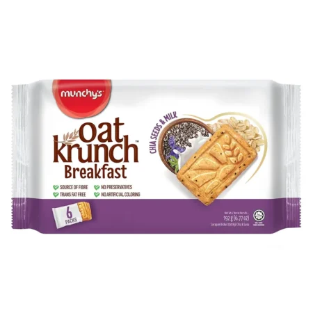 Munchy'S Oat Krunch Breakfast Chia Sedds & Milk Cookies 192G