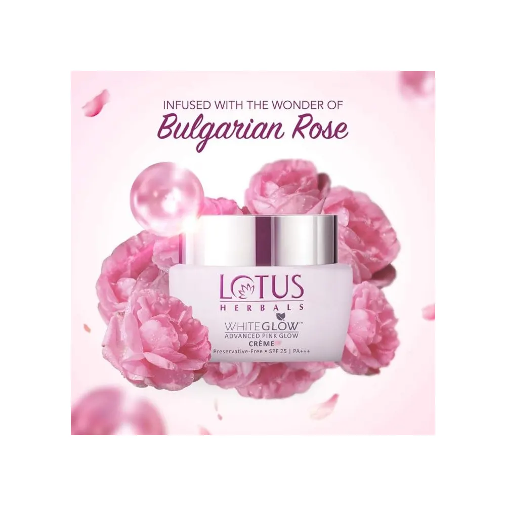 Lotus Herbals Purglow Advanced Pink Glow Night Creme All Skin Types 50G