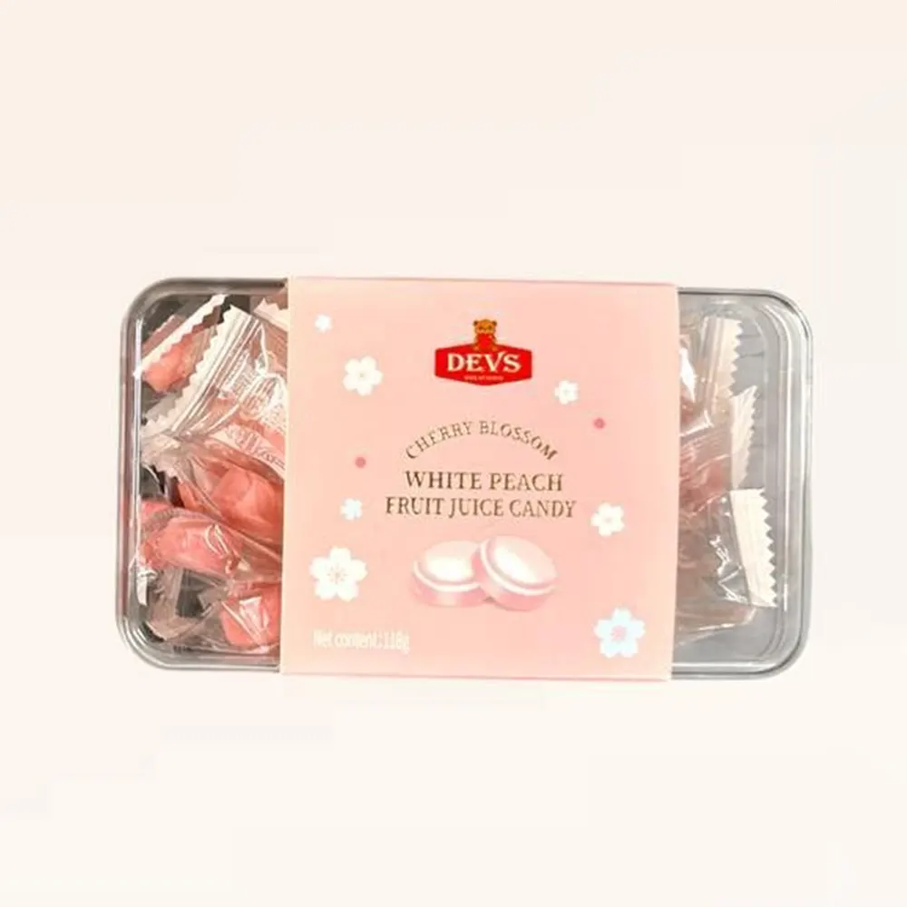 Devs Cherry Blossom White Peach Flavour Fruit Juice Candy 118G
