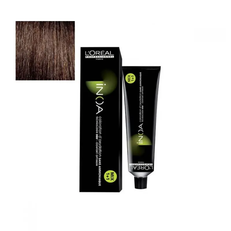 L'Oreal Professional Paris Inoa 4 Brown Ammonia Free Permanent Hair Color 60G