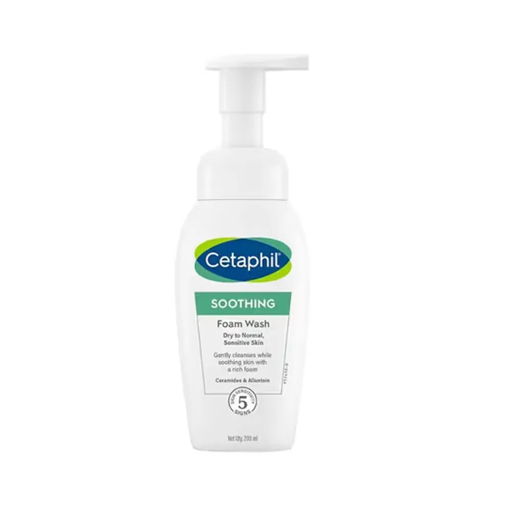 Cetaphil Soothing Foam Wash Cleanser Dry To Normal Sensitive Skin 200Ml