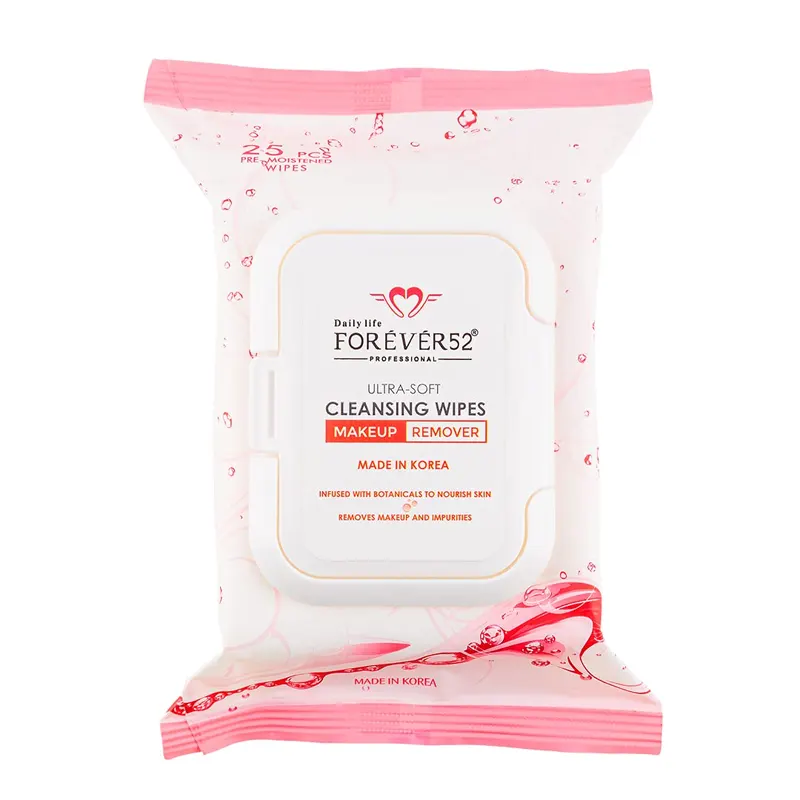 Forever 52 Professional Ultra Soft Cleansing Wipes Makeup Remover 25N.