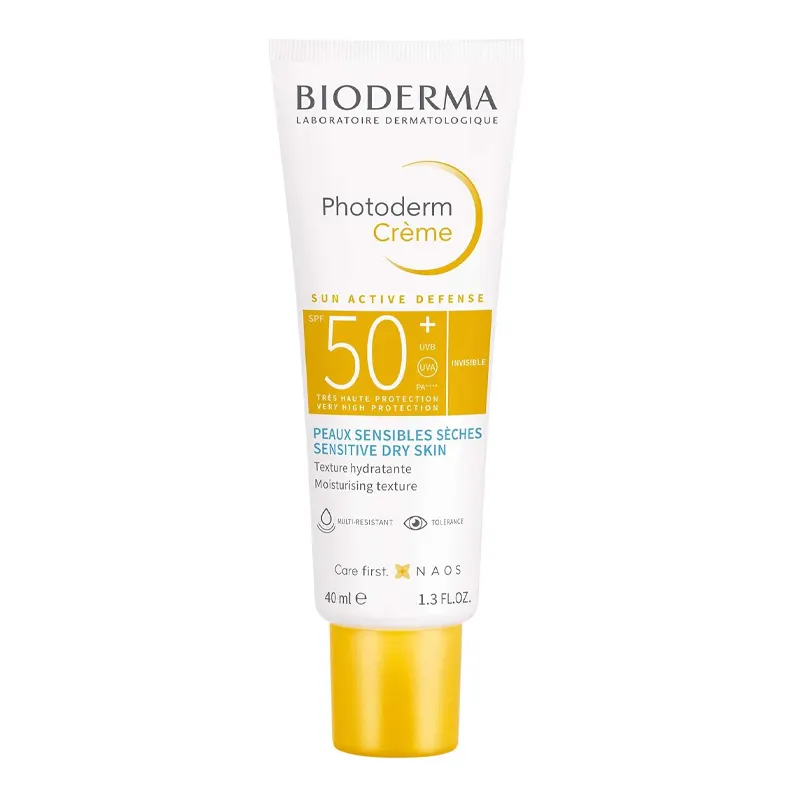 Bioderma Laboratorie Dermatolouge Photoderm Creme Sun Active Defense Spf50 Peaux Sensibles Seches Sensitive Clare Light 40Ml