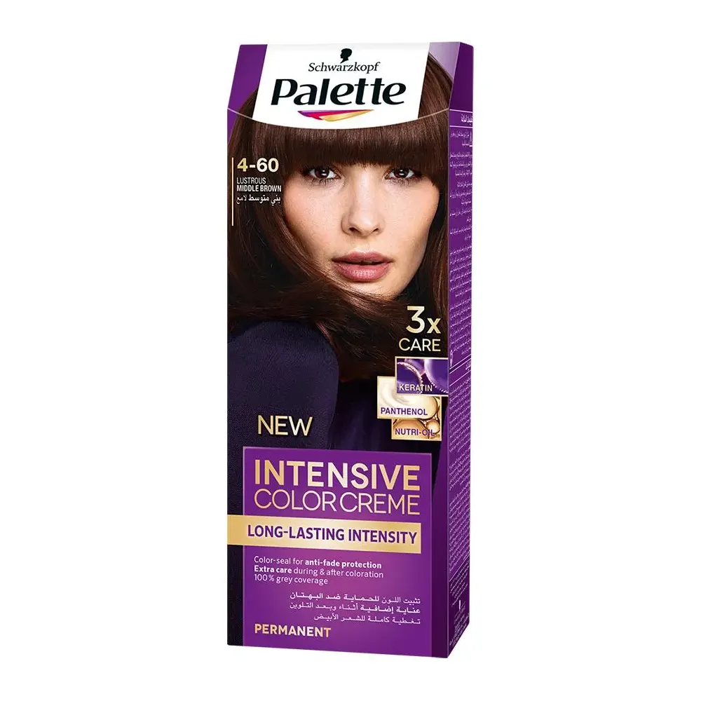 Schwarzkopf Palette 4-60 Lustrous Medium Brown Intensive Colour Cream 115Ml