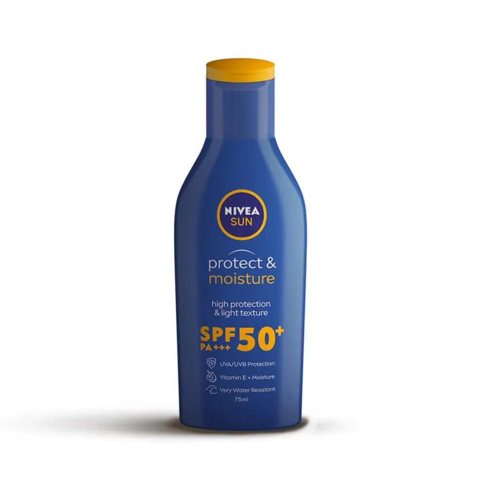 Nivea Sun Protect And Moisture Moisturising High Protection & Light Texture Spf 50+ Pa+++ 75Ml