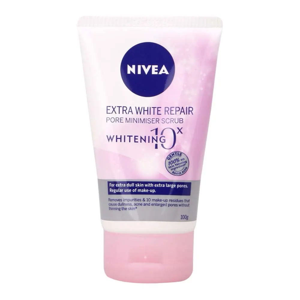 Nivea Extra White Repair Whitening 10X Pore Minimiser Scrub 100G