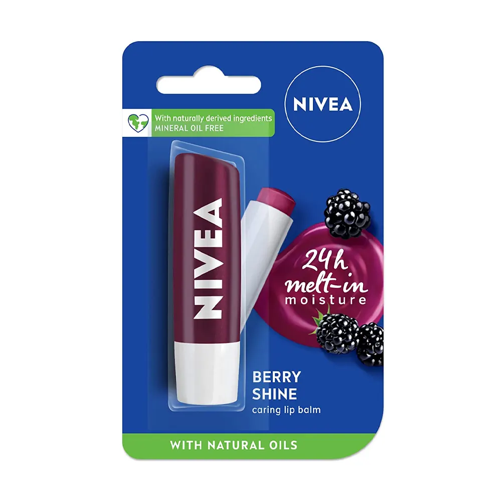 Nivea Berry Shine Caring Lip Balm 4.8G