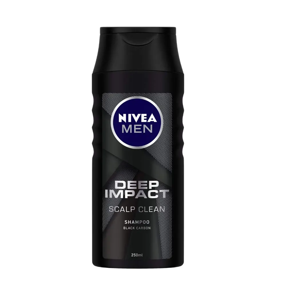 Nivea Men Deep Impact Scalp Clean Shampoo Black Carbon 250Ml
